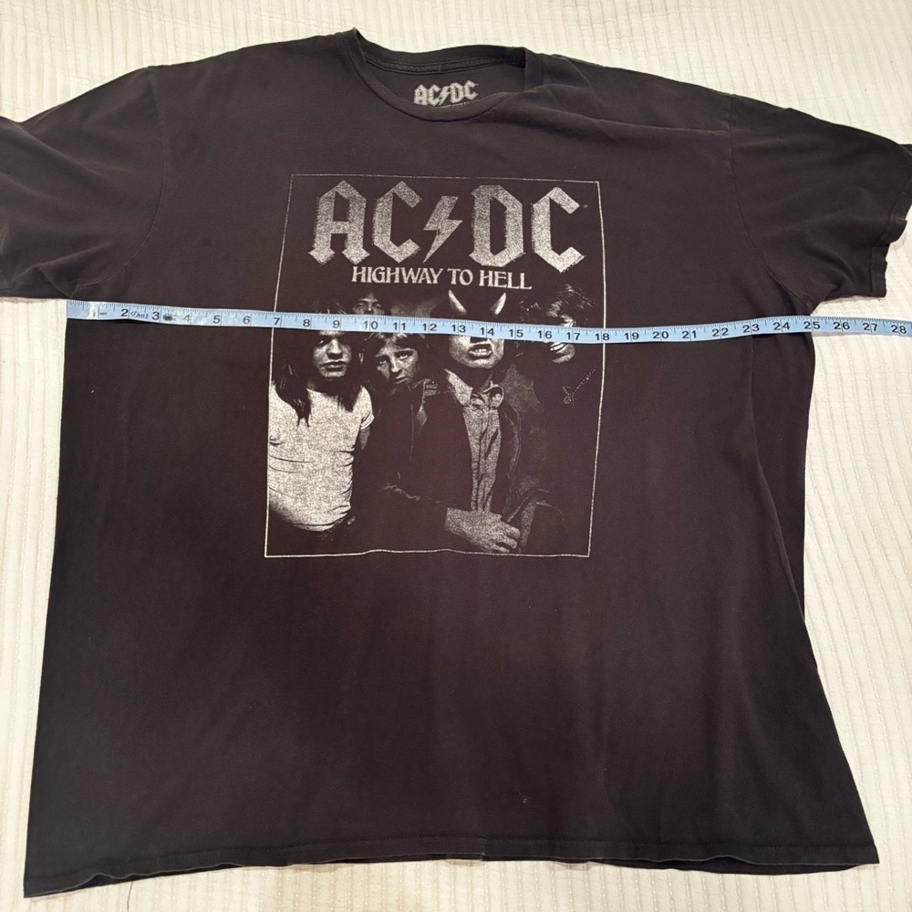 AC/DC Highway to Hell Black Oversized Graphic T-Shirt Men's Size 2XL 100% Cotton - Picture 5 of 6